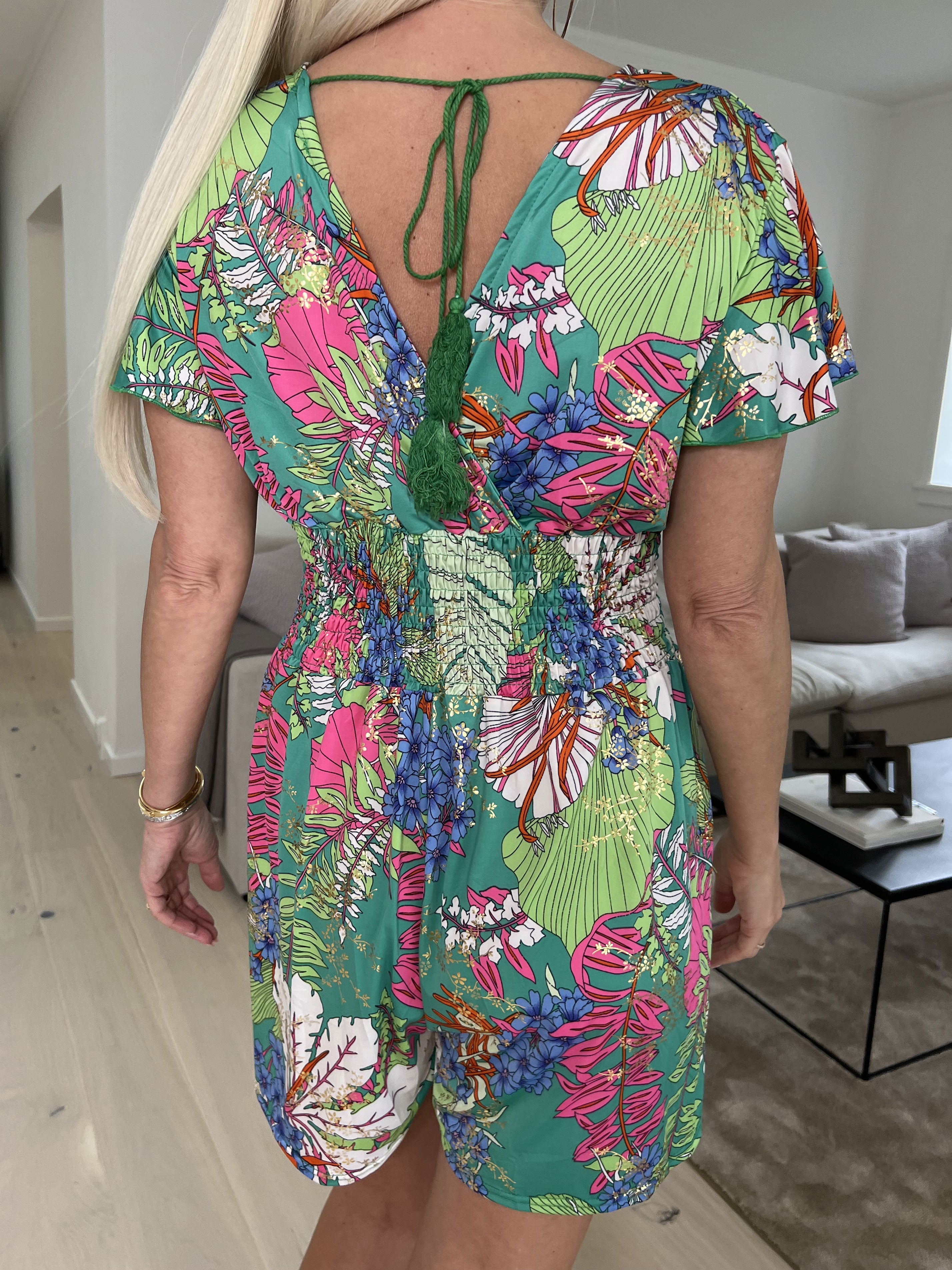 Pams Botanic Playsuit O/B - Mønstret elastisk buksedragt